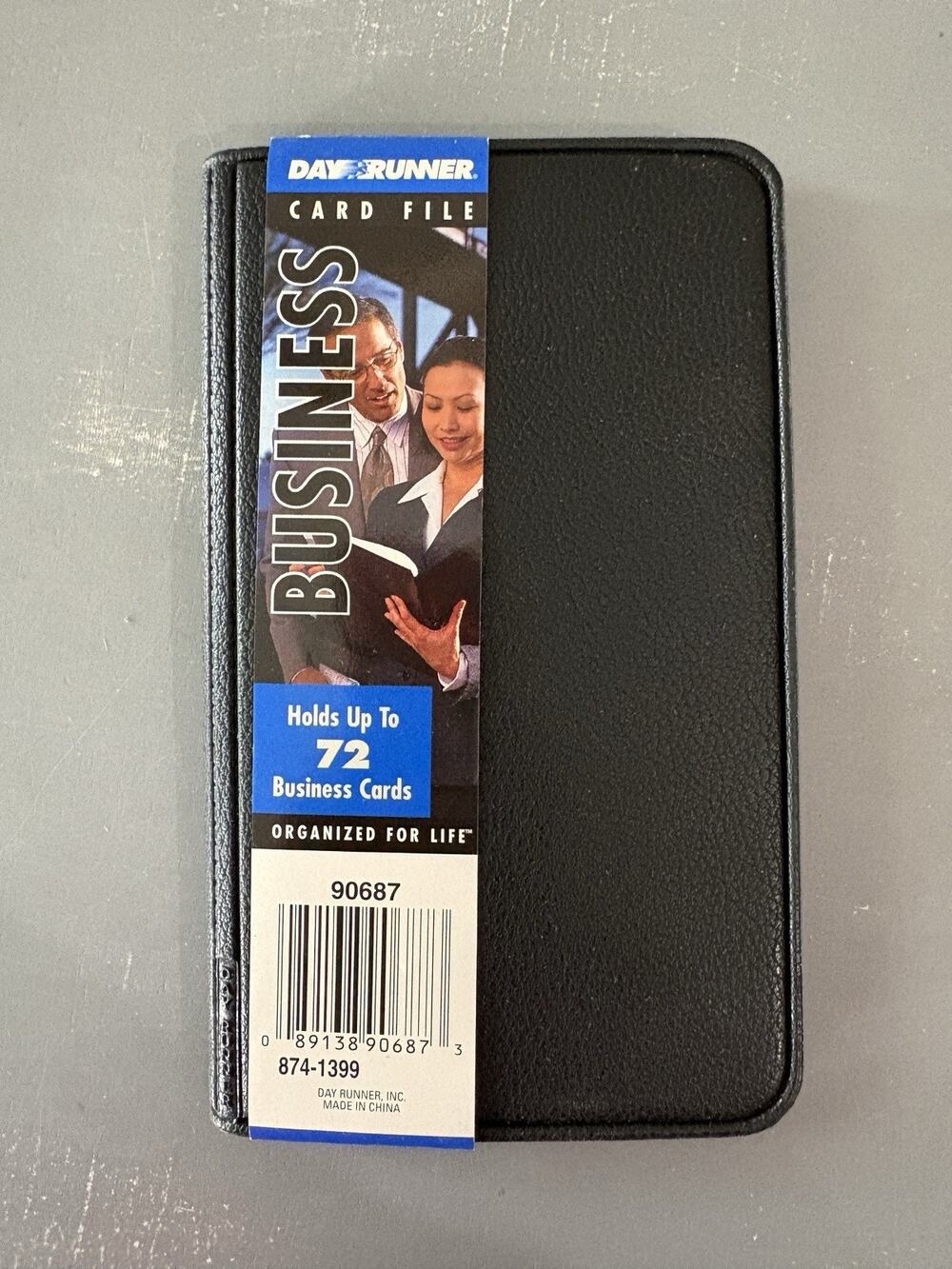Day Runner Leather Business Card File Holder Up To 72 Cards 90687